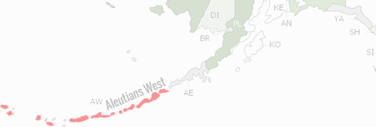 Aleutians West Census Area County Map