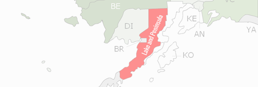 Lake and Peninsula Borough County Map