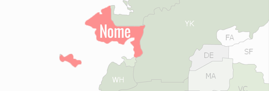 Nome Census Area County Map