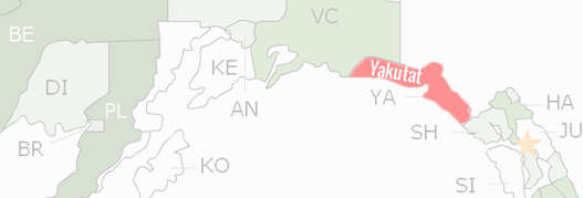Yakutat Borough County Map